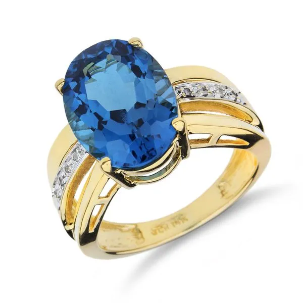 14K London Blue Topaz & Diamond Ring | Purple Creek